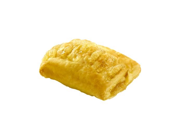 Mini strudel with confectionary cream, apple and cinnamon