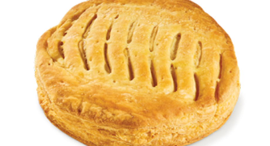 Round pie with kasseri cheese