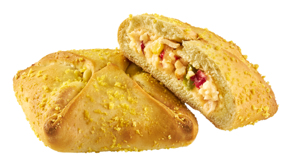  Πίτα brioche με φιλέτο κοτόπουλο & γραβιέρα Κρήτης Π.Ο.Π. 