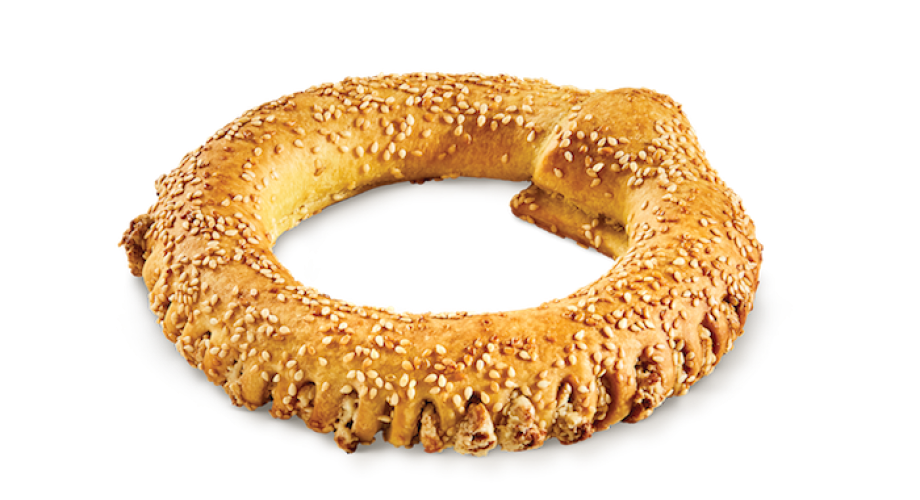 Round koulouri with tahini