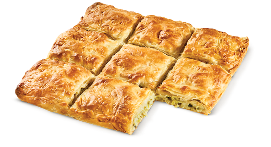 Ταψί χωριάτικη με πράσο (τετράγωνο)