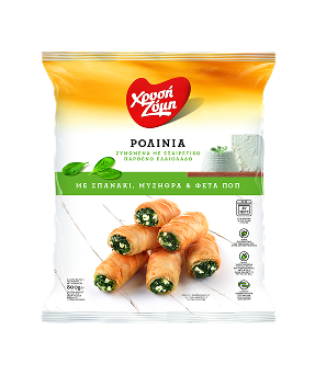 Rollini with spinach, mizithra & feta P.D.O.