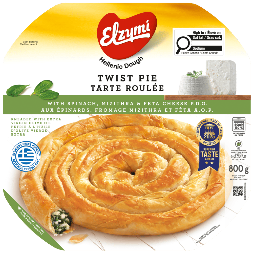 Twist Pie with spinach, mizithra & feta cheese P.D.O.
