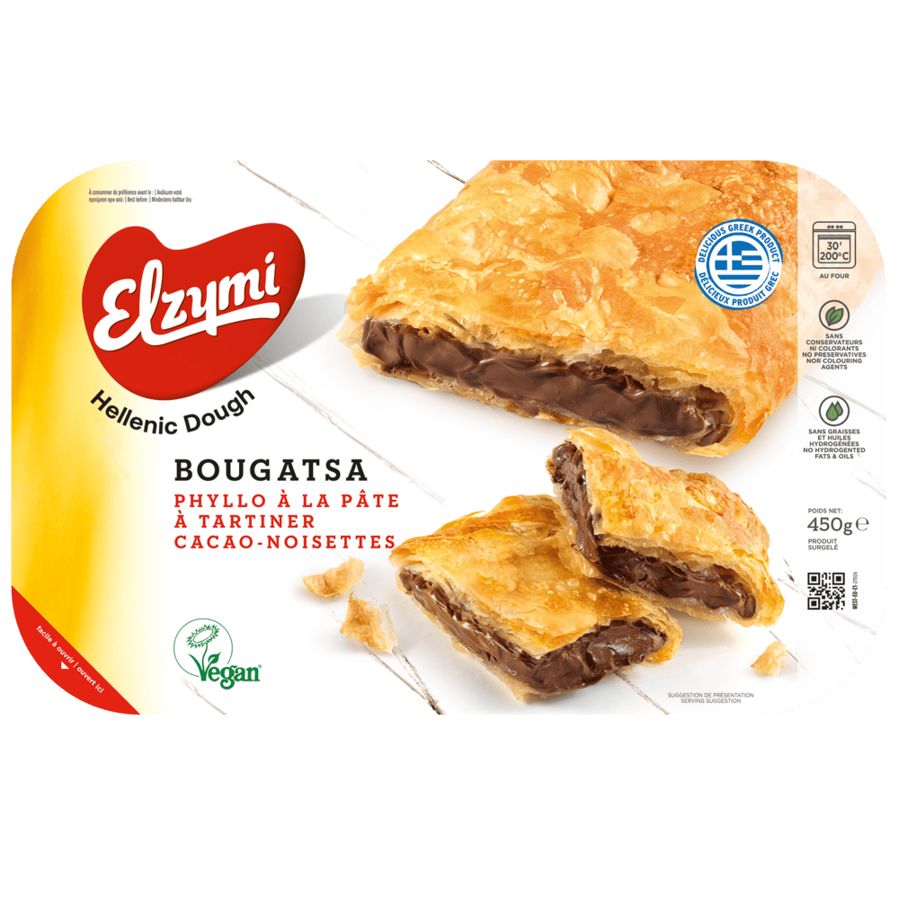 Bougatsa Pie with hazelnut cocoa filling