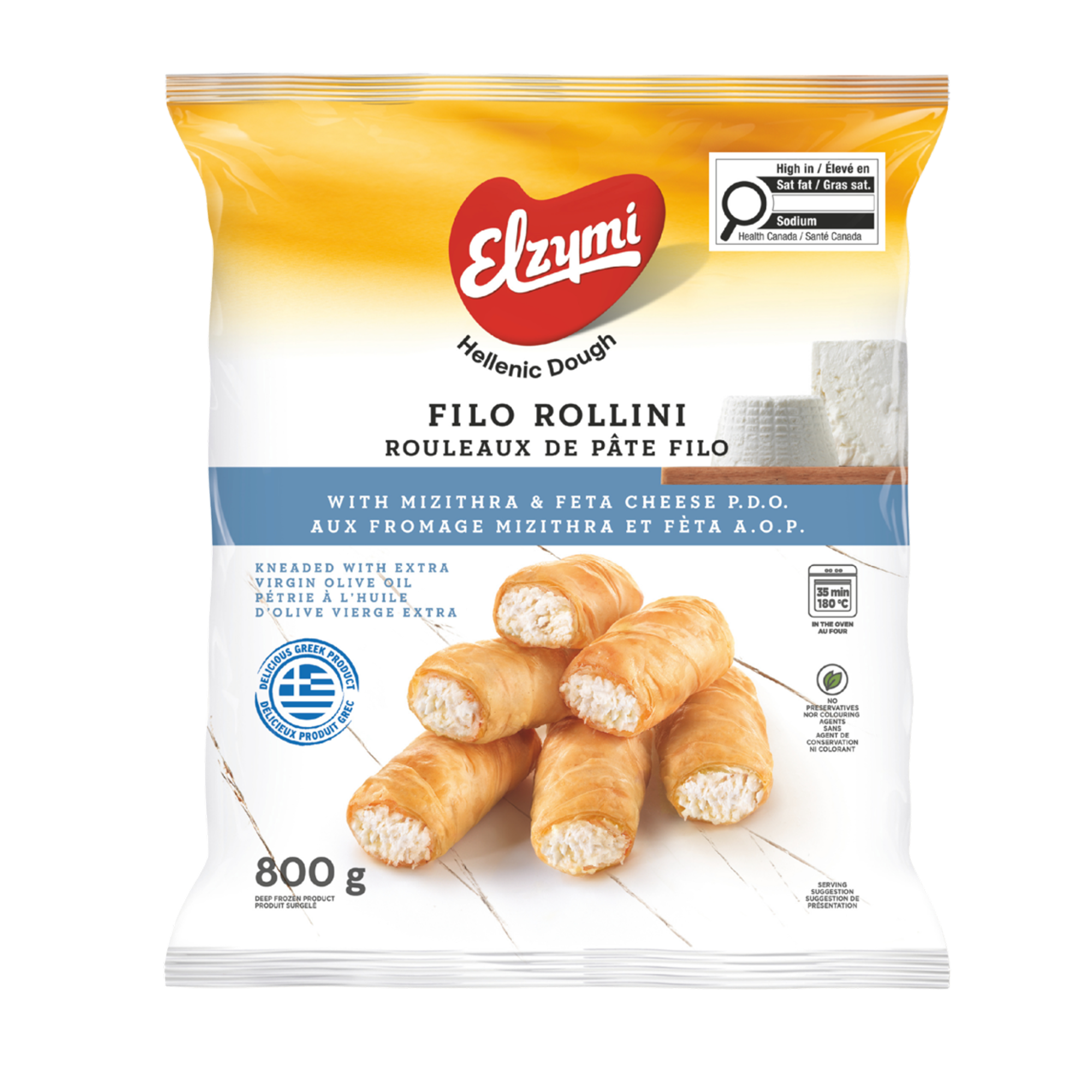 Filo Rollini with mizithra & feta cheese P.D.O.