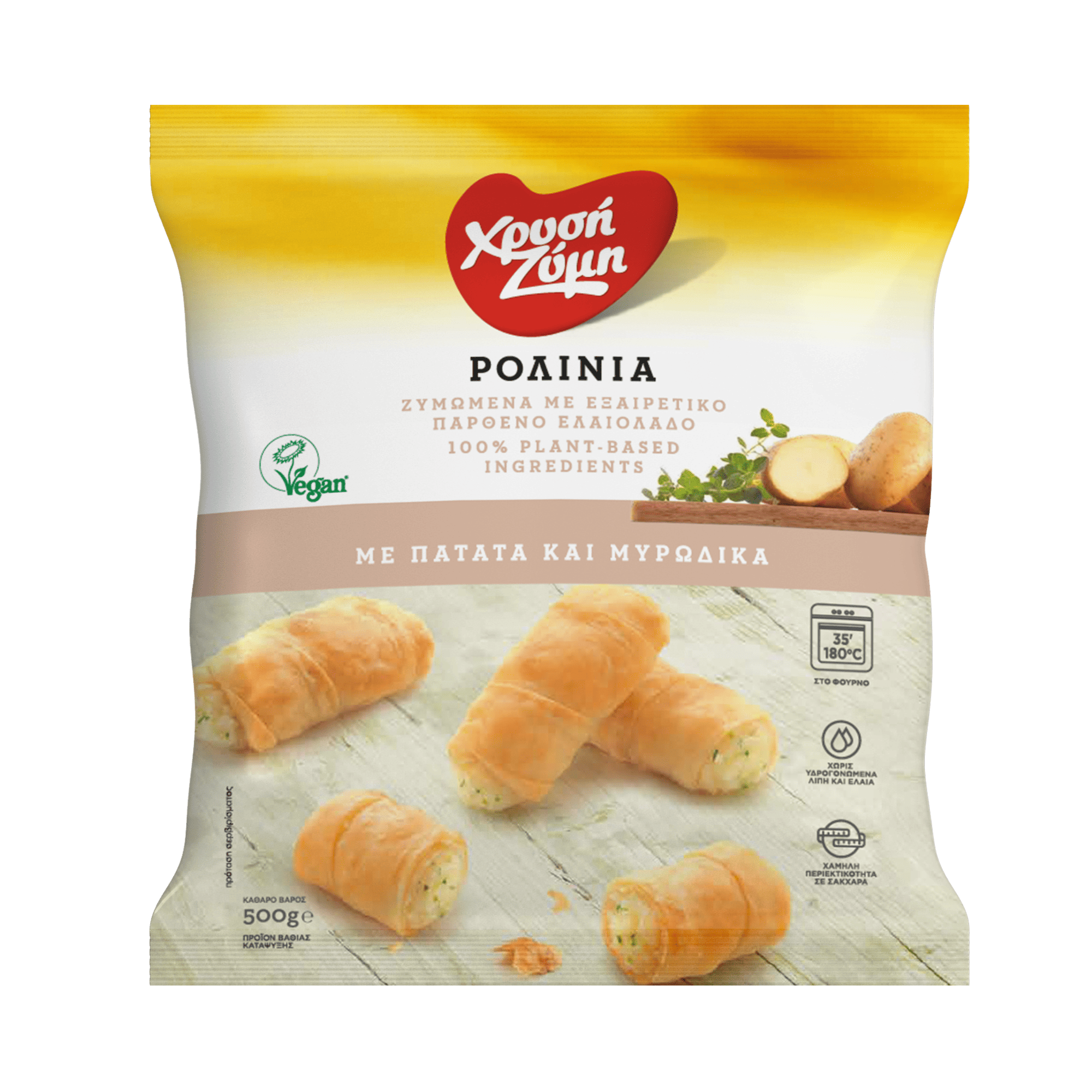 Rollini with potatos and spices